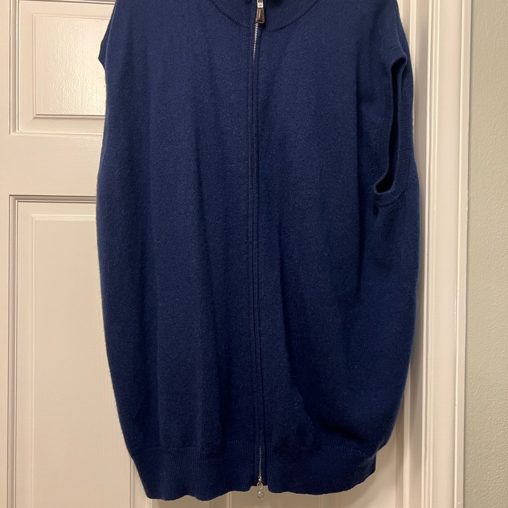 Peter Millar Cashmere 97% Men's Navy Blue Sweater Vest